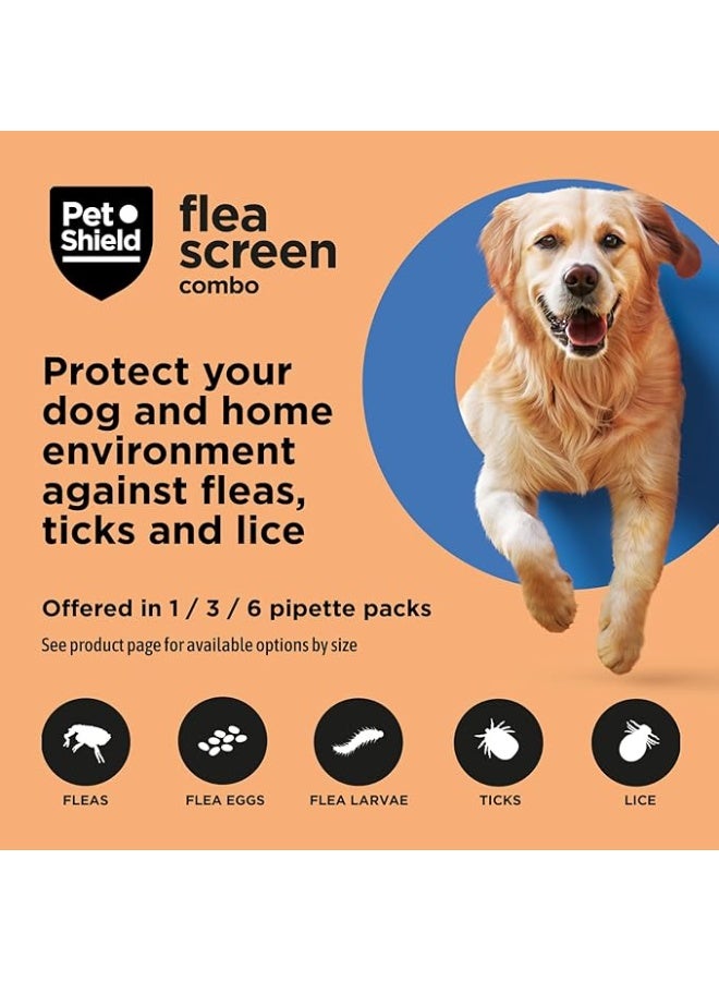 بيت شيلد Flea Screen Combo سبوت أون للكلاب الصغيرة 2–10 كجم، حماية شهرية من الطفيليات، عبوة 3 أمبولات - Image 2